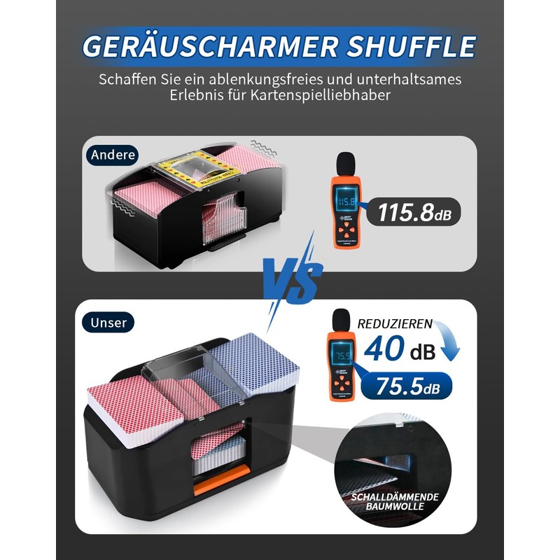 Kevsuvqin Card Shuffler Electric