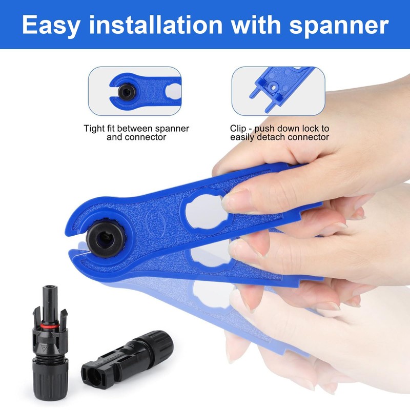 Solar Panel Connectors, 12 Pair Male/Female Solar Plugs, IP67 Waterproof