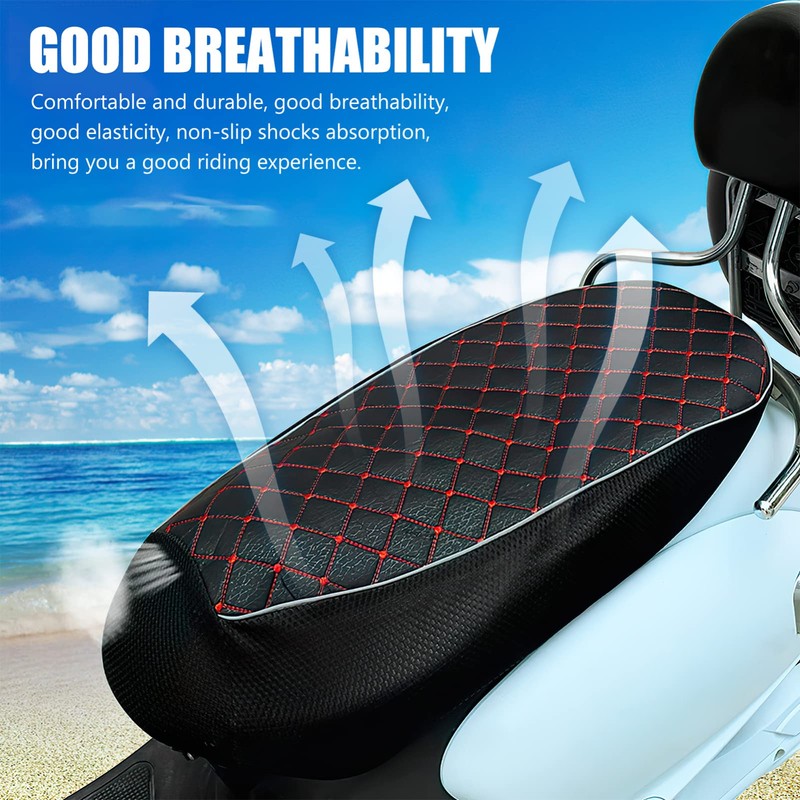 VICASKY Motorcycle Seat Cover 3D Honeycomb Mesh Cushion Cover with