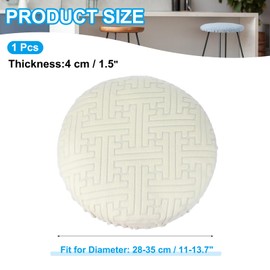 PATIKIL Stool Covers Round, Elastic Bar Stool Covers Washable Stool Cushion Slipcover Stretchy Bar Chair Seat Cover for 11-14 Inch Chairs, Beige