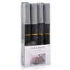 PROKITCHEN Placemats Set of 8,Washable Crossweave Black Woven Vinyl Non-Slip