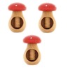 NEUSTANLO Nutcracker Set of 3 Toadstool Design in Red Solid