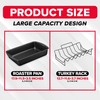 BAKKEN Nonstick Turkey Roasting Pan with Rack – 17 X