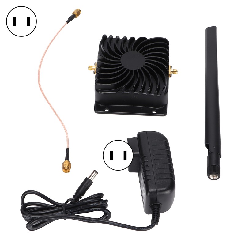 WiFi Range Extender Black Spiral Fan Shaped Wireless Signal Amplifier