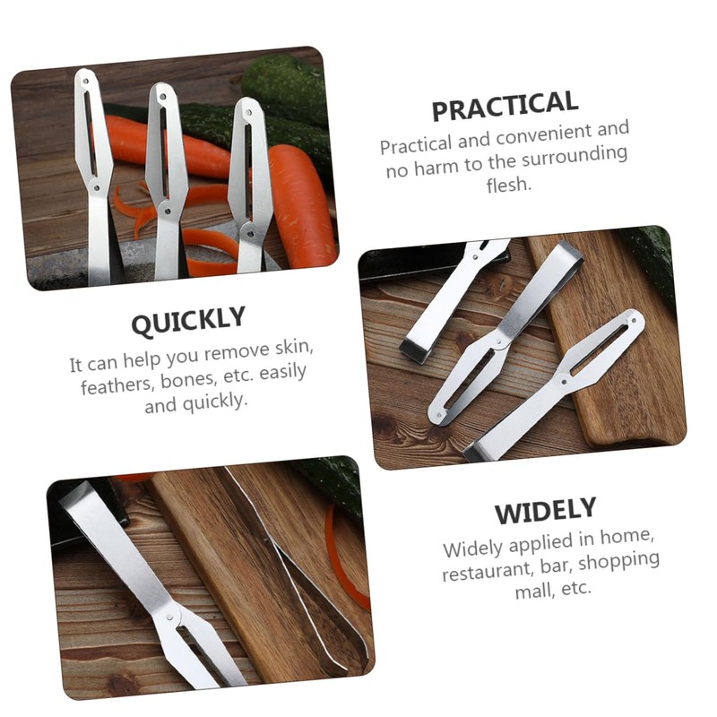 Ciieeo 6pcs Stainless Steel Plucking Tweezers Precision Removal Tools for