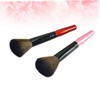 Baluue 2pcs Professional Wooden Handle Makeup Brush Set Powder Blush