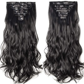 Clip-In Hair Extensions, 8 Wefts, Wavy Like Real Hair