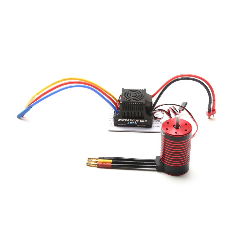 GTSKYTENRC Waterproof 3660 Brushless Motor 4200KV with 80A Brushless ESC