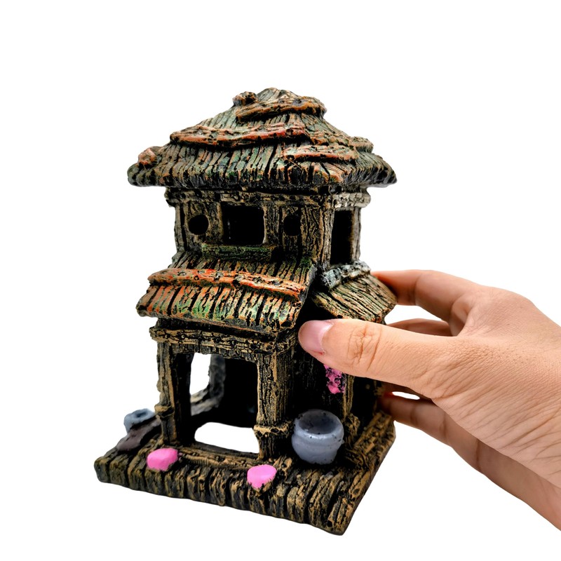 M2cbridge Aquarium Decorations Fish Hideout House Shelter Betta Cave (Style