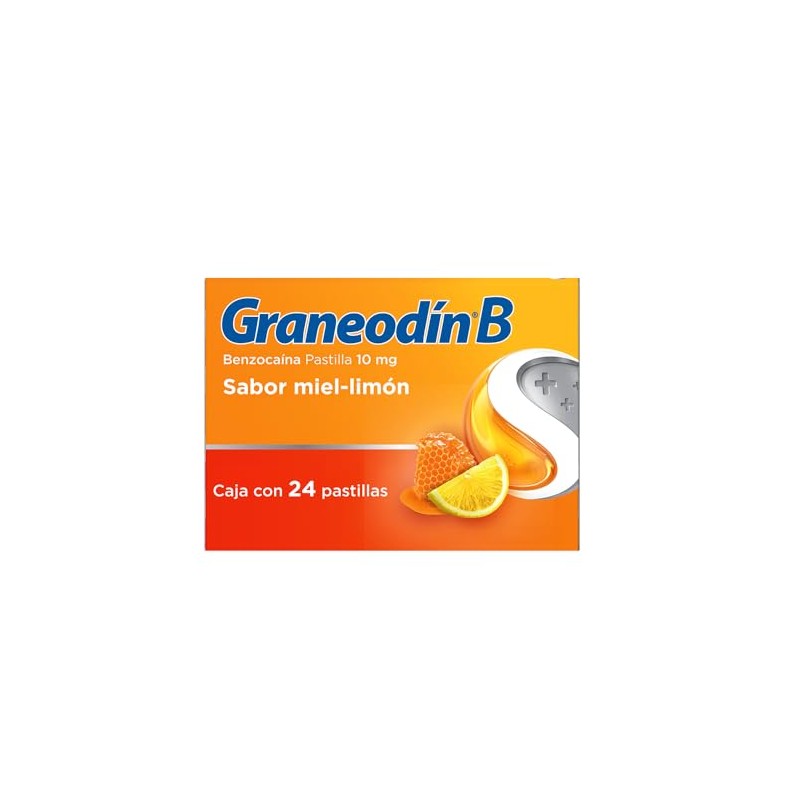 Graneodín B, para dolor de garganta, sabor miel limón