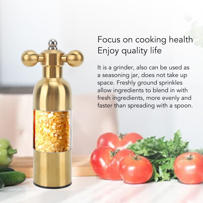 Pepper Mill Professional Refillable Ceramic Rotor Coarseness Adjustable Manual Pepper