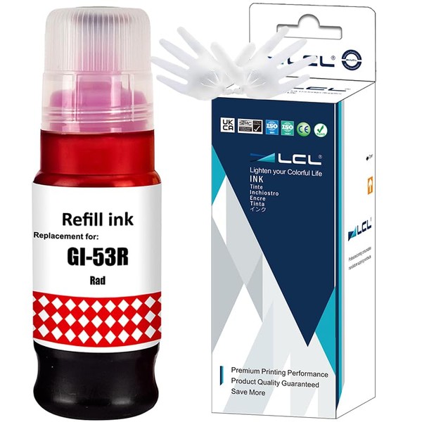 LCL Compatible Ink Bottle GI53 GI-53 R GI-53R Replacement for