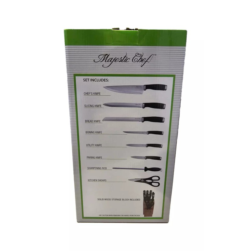 Chef Knife Majestic Chef 9 Piece Knife Block Set