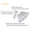 binifiMux 10pcs M6 x 110mm Rivet Countersunk Socket Cap Allen