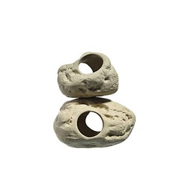 ALEGI Aquarium Decoration Rock Caves, Betta Fish Tank Accessories Hideout, Cichlid Stackable Cave Hiding (Small & Medium)