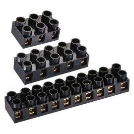 MECCANIXITY Terminal Block 500V 10A Dual Row 3 5 10 Positions Screw Electric Barrier Strip 6 Pcs