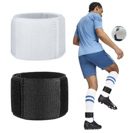 LNGJIN Football Shin Guard Strap, 2 Pairs of Shin Pad Holders, Lightweight Ankle Guards, Football Shin Pads Holder, Adjustable Closure, for Kicking Ball, Running, Cycling