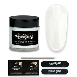 TOUGH GIRLS | Dip Powder | Includes Cuticle Stick, Nail File, Nail Buffer & Nail Wipes (Ivory)