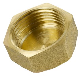 TA-VIGOR Brass Cap G3/8 Female Pipe Fitting Hex Compression Stop Valve Connector Hex Brass Blanking Nut Caps