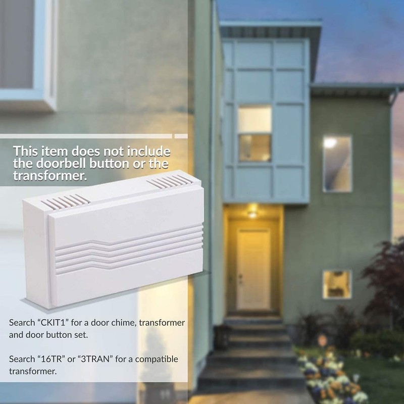 Newhouse Hardware White 2-Note Wired Mechanical Door Bell Chime CHM1