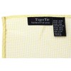 TigerTie Designer Silk Handkerchief in Yellow Pale Yellow Silver Polka