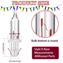 Mudder 100 Pieces 2.5v Replacement Christmas Tree Light Bulbs Mini Incandescent Wire String Lights Replacement Bulbs for Halloween, Xmas Tree Decoration, Holiday(White Base with Warm White Bulb)