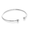 Solid Sterling Silver Opening Mens Torque Bangle - Adult