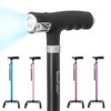 BeneCane Quad Cane Walking Cane with Two Led Lights with