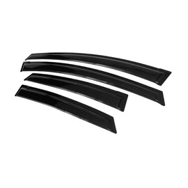 alxiang 4pcs Front and Rear Left Driver and Right Passenger Side Smoke Tinted Unfinished Acrylic Visor Sun Window Visors Guard for Toyota for Prius 2010-2015