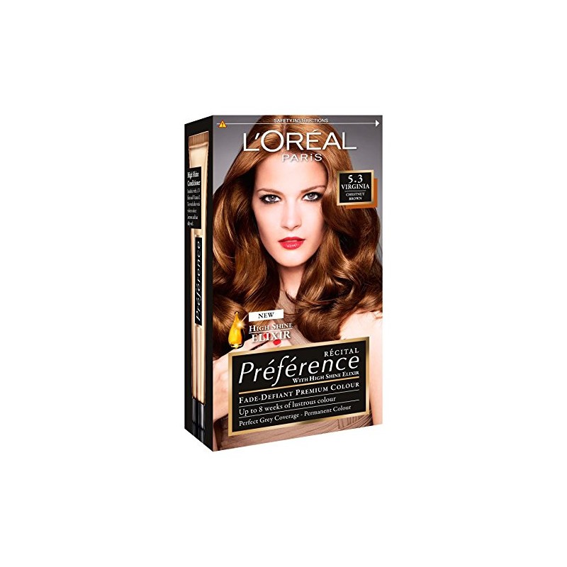 3 x L'Oreal Paris Recital Preference Permanent Colour 5.3 Virginia