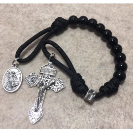 Paracord Rosary, St. Michael Catholic Single Decade Rosary - Handmade