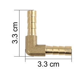 sourcing map Hose Nozzle Brass L Splitter 90 Degree Hose Connector 6.3 mm Thread Connector for Air Water Gas Oil