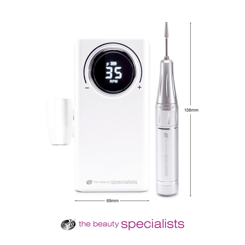 Rio Professional Electric Nail File, Portable Wearable Controller, 35000 RPM