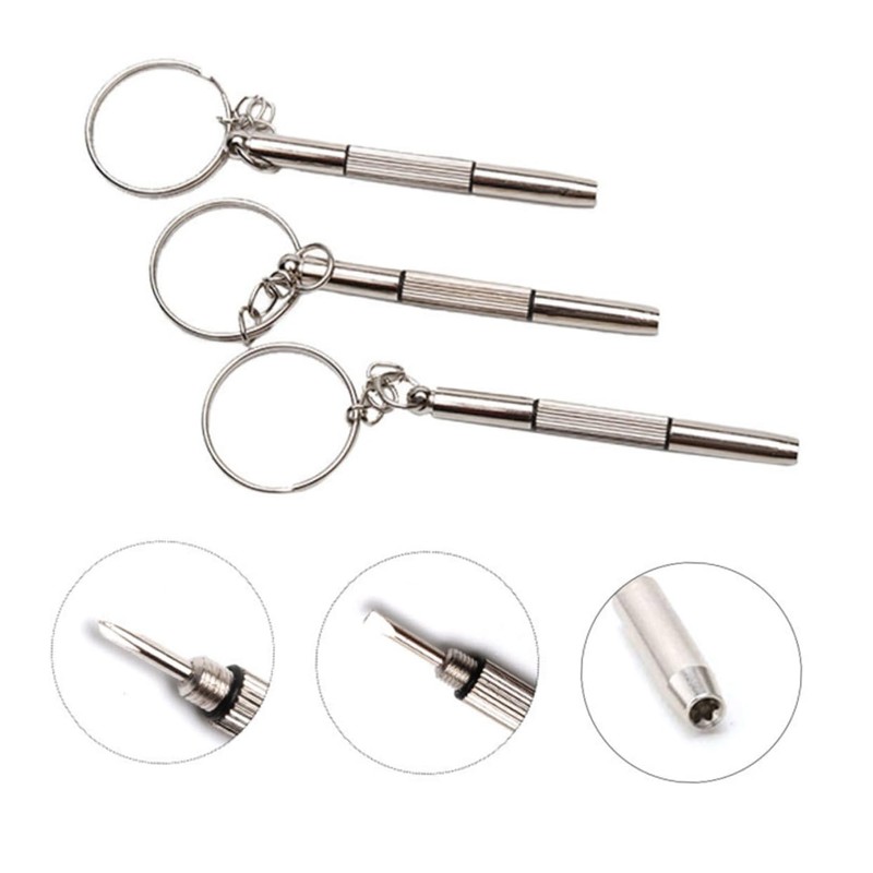 Gadpiparty Precision Screwdriver Keyring for Eyewear Watch Repair Jewelry Making