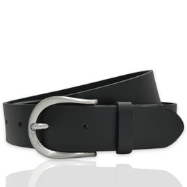 FRIEDRICH HOFFMANN Women's Belt, Black, Leather Belt, Women's Slim, Made in Germany, 3 cm Wide, black