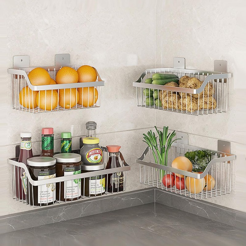 2 Set Fruit Basket for Kitchen, Pantry Kitchen Organizers and