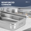 BIEAMA 1/3 Size 4" Deep, NSF Anti-Jam Perforated Stainless Steel