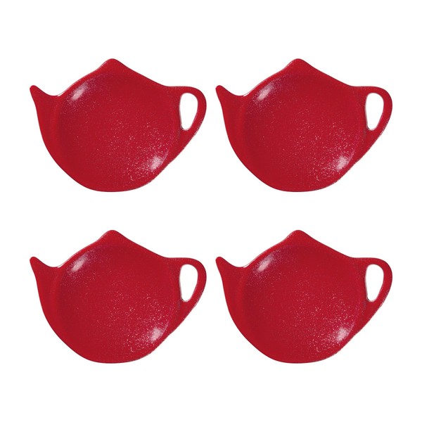 Supreme Housewares Tea Bag Holder Set of 4, Teapot Shaped