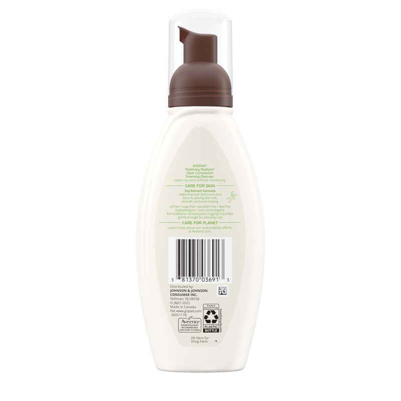 Aveeno Clear Complexion Foaming Oil-Free Facial Cleanser with Soy Extract