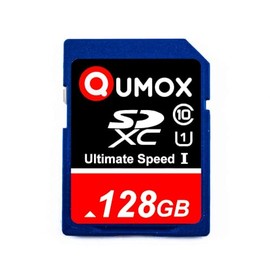 QUMOX 128GB SDXC UHS-I Class 10 Memory Card – Up to 80MB/s Read, 40MB/s Write – High Speed SD Card for DSLR Cameras, Video, Gaming, Dash Cams, and 4K Full HD Recording