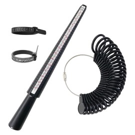 JCUGSBS Ring Sizer Measuring Scales Set for Measuring Ring Diameters, Size Standard UK, EU, USA and Switzerland