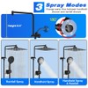 Matte Black Shower Head with Filters 12" Rain Shower Head