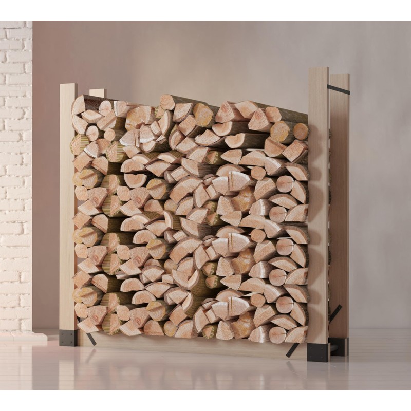 Fire Beauty Firewood Log Storage Rack 2-Pack Bracket Kit, Heavy