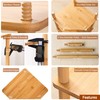 WooFawn 2-Tier Expandable Bamboo Corner Shelf - Dish/Plate Organizer for
