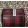 Plaid Black & Red Buffalo Plaid Checkered Christmas Wired Edge