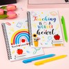 2Pack Teacher Spiral Notebooks Teacher Theme Notepad with 3 Point