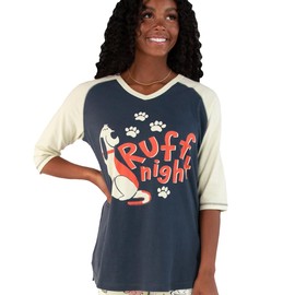 Lazy One Ruff Night Women's Leggings and Tees, Pajama Separates, Cozy Loungewear for Women, Dogs (Large)