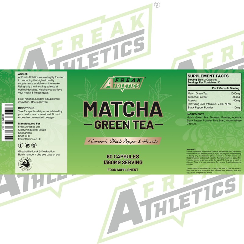 Matcha Green Tea 60 Capsules - Matcha Green Tea Tablets