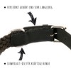 Leather Dog Collar in smooth cow leather in black plaited