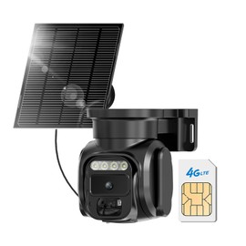 runofast 4G LTE Cellular Solar Powered Security Camera Wireless Outdoor, No WiFi Security Camera with SIM Card & Unlimited Data Plan, 2 Way Talk, 355 Live View, 2K Color Night Vision, PIR Motion Sensor